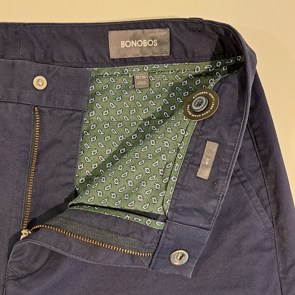 Bonobos Stretch Washed Chinos 32x34 After Midnight Slim Fit. - Picture 5 of 15